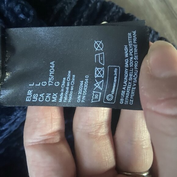 Women’s H&M knit navy mock neck sweater Size Large - Picture 5 of 6